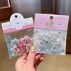 Ligas elásticas para el cabello para niños, niñas pequeñas, Bandas para el pulgar con perlas antideslizantes, Moño plateado, Estilo dulce y genial, Cuerdas para el cabello trenzadas
