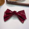 Pinza para el pelo de alta gama retro de piel sintética Pu con pinza de resorte, pinza superior, para la parte trasera de la cabeza, lazo, pinza de agarre de lujo accesible, nuevo 2025