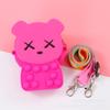 Bolsa de Silicona de Dibujos Animados para Descompresión Monedero de Chica Melodía Juguete Musical de Pellizcar Bolsa Cruzada de Gatito Patito Venta al por Mayor