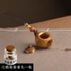 Sándalo verde asa de tetera pequeña asa de olla llavero cadena de teléfono móvil artefacto de mango para ganar dinero jugando mahjong Colgante de mango Hu
