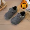 Zapatos Birkenstock Peludos de Suela Gruesa para Mujer 2026 Nuevos Otoño/Invierno Retro Forro Interior Cálido Peludo Mocasines de Moda Birkenstock