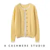Suéter Tejido Casual de Punto de Color Otoño e Invierno Suéter de Cachemir Chaqueta Cardigan de Cachemir Puro para Mujer