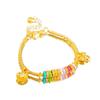 Pulsera Dopamina de Conchas Doradas Vietnamitas con Diamantes y Lazo Pulsera Transportadora Dulce Tejida para Mujer