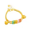 Pulsera Dopamina de Conchas Doradas Vietnamitas con Diamantes y Lazo Pulsera Transportadora Dulce Tejida para Mujer