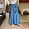 Pantalones de Pierna Ancha Holgados de Cintura Alta de Lino Estilo Coreano Versátiles Adelgazantes Klein Azul Nuevos de Verano 2026 para Mujer Petite Estilo Perezoso