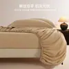 Conjunto de Lençóis de Algodão Puro Escovado Classe A e Lençóis com Elástico Três Peças Cor Pura Amigo da Pele Macio Simples Roupa de Cama Simples Amigo da Pele