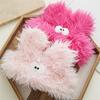 Bonita diadema de pelo de perro con ojitos, divertida diadema de peluche para lavarse la cara con forma de corazón para niña, práctica mascarilla de maquillaje para la cabeza