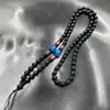 Collar de Cordón Tejido a Mano con Ágata Roja Ágata Rayada Perla de Jade Cadena Larga para Suéter Colgante Cadena de Cordón Colgante de Jade