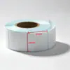 Papel térmico para etiquetas à prova d'água, resistente a óleo e calor, 34*37, para pesagem e precificação de supermercado, etiquetas adesivas de código de barras, papel para impressão de balança eletrônica