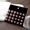Comercio Exterior Superventas Geométrico Seis garras Traje Combinación de 12 Pares Aretes Moda Todo Combinable Aretes de Cristal Morado Aretes para Mujer