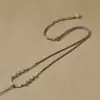 Cordón Colgante Tejido a Mano, Collar de Cuerda Trenzada Ultrafina, Cadena para Clavícula de Jade Hetian, Cuerda para Cadena de Suéter