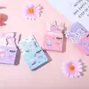Colección de notas de bienestar una variedad de notas de chicas de dibujos animados los estudiantes usan notas Post-it para anotar el mensaje N veces