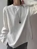Camiseta de Estilo Americano con Cuello Pequeño y Mangas Largas para Hombres y Mujeres, Nueva Sudadera Resistente de Hombro Normal para Otoño e Invierno, Camiseta Deportiva de Secado Rápido para Capa Base