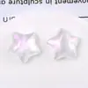 Cielo estrellado iridiscente semitransparente con purpurina, pentagramas tridimensionales coloridos, pegatinas, accesorios DIY para mujeres, materiales al por mayor