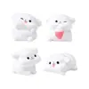 Lindo peluche de cachorro blanco, perfecto para decoraciones DIY de casas de muñecas, accesorios y exhibiciones de mesa en miniatura