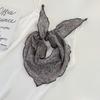Estilo Mori Artístico Retro Estilo Fresco Pañuelo para la Cabeza Floral Protector de Cuello Bufanda Pequeña Bufanda Delgada Pañuelo Triangular de Algodón y Lino para Mujer Decorativo Nueces de Anacardo