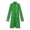 Halloween Amazon Abrigo Europeo y Americano para Hombre Color Sólido Moda Steampunk Retro Uniforme para Hombre Cuello Alto Ropa