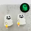 Aretes de Halloween Fantasma Luminoso 3D Calabaza Dulce de Maíz Colgante Collar Joyería de Halloween
