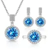 Tk Sudeste Asiático Transmisión en Vivo Más Vendidos Joyería de Lujo de Piedras Preciosas de Colores, Pendientes Redondos de Princesa, Anillos, Colgantes, Collares y Conjuntos de Joyería