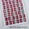 Decoraciones para uñas tipo terrón de azúcar brillante sin base, producto terminado, lujo blanco, rosa, azul rectangulares de ángulo recto pedrería para uñas hecha a mano