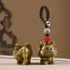 Sândalo Verde Doze Signos do Zodíaco Versão Desenho Animado Auspiciosa Pingente Chaveiro para Carro Corrente Universal para Celular