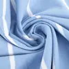 Tejido de Felpa de Algodón 40S Elástico Liso Rayado, Teñido en Hilo 95% Algodón Elástico Material para Ropa de Descanso, Manga Corta Alta Elasticidad