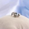 Anillo de pavo real de plata lisa tridimensional retro simple para mujer en vivo hacer joyería antigua fabricantes de anillos de línea de gancho al por mayor