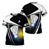 Camiseta Deportiva de Bádminton con Impresión Digital 3D Moda Deportiva Casual de Manga Corta Suministro de Exportación Directa de Fábrica