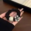 Lazo de Pelo de Lujo Ligero Coreano de Gama Alta con Perlas y Pedrería, Cuerda Gruesa de Alta Elasticidad para el Cabello, Diadema, Accesorio para el Cabello