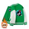 Abrigo de niño otoño e invierno Nuevo abrigo de niño de todo fósforo para niños medianos y grandes con forro polar de grosor medio, ropa de béisbol informal para niños