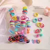 Set de Diademas Infantiles Transfronterizo, Bandas Elásticas Pequeñas de Alta Elasticidad para Niñas, No Dañan el Cabello, Diademas en Caja, Anillos de Toalla para el Cabello de Niñas Pequeñas