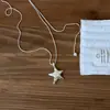 Collar de Plata Coreano con Letra de Corazón para Mujer 2025 Nuevo Versátil para el Día a Día Cadena para Clavícula Estrella Accesorios de Diseño de Nicho