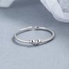 Anillo de amor tridimensional de plata esterlina 925 para mujer 2022 nuevo diseño personalizado anillo abierto simple para combinar con todo joyería ins