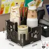 Prateleira para copo de milk tea Separador de copos copo de cerveja madeira escova de dentes japonesa copo canudo Bancada tipo extração