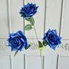 Rosa de Três Cabeças Rosa Artificial Flor de Parede de Fundo para Salão de Casamento Bola de Flores Arranjo de Flores Flor de Chão Paisagismo Externo Flor Artificial