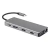 Estación de Acoplamiento Type-C Doble HDMI Pantalla Diferente VGA Misma Pantalla Doce en Uno Teléfono Móvil Portátil Estación de Acoplamiento Gigabit