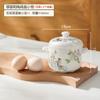 Olla de Estofado de Doble Asa Cerámica Luowei de Jingdezhen Tazón Personalizado para Huevo al Vapor con Tapa para Uso Doméstico Impermeable Custard de Huevo al Vapor y Nido de Pájaro Especial