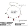 Cadena de collar con colgante de circonita cúbica en forma de lágrima inspirada en la dopamina, superventas europea y americana, conjunto de pulsera y tobillera de joyería minimalista y versátil para mujer