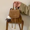 Mochila Pequena Estilo Coreano Nova Outono e Inverno 2025 Design de Nicho Mini Mochila Escolar Moda Feminina Mais Fácil de Combinar Mochila Casual