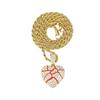 Colgante de acero inoxidable con forma de corazón roto, estilo hip hop transfronterizo europeo y americano, con personalidad de diamantes, para hombre y mujer.