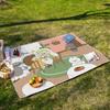 Tapete de Picnic de Oso Grueso de Dibujos Animados Impermeable a Prueba de Humedad Tapete Portátil para Piso Tienda Playa Parque Exterior Tapete para Camping