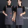 Amazon transfronterizo impermeable y a prueba de aceite logo personalizado lienzo publicitario delantal hogar catering ropa de trabajo especial venta al por mayor