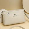 Nuevo Bolso Bandolera Transfronterizo Bolso de Moda para Mujer de Mediana Edad Temperamento Combinable Cuero Suave Gran Capacidad Multicapa Bolso de Hombro Venta al Mayoreo