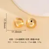 Plata 925 con Cuentas Redondas de Ojo de Gato Cepillado, Cuentas de Transferencia Fina con Purpurina Chapadas en Oro de Plata Pura, Cuentas Sueltas, Materiales de Accesorios para Manualidades DIY
