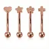 Moda y Sencillez Corazón Estrella Flor Cruz Ceja Uña Pendientes Acero Inoxidable Joyería para Piercing Corporal