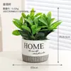 Simulación Transfronteriza Planta Verde Planta en Maceta Hogar Interior Bonsái Decoración Flor Biónica Sala de Estar Mesa de Comedor Flor Artificial Decoración