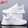 Sapatos masculinos Huili, tênis esportivos masculinos, nova coleção de outono 2026, sapatos casuais, cabedal de couro masculino, tênis de corrida impermeáveis