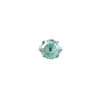 Pendiente de aleación de titanio F136 con diseño de ojo de ángel, engaste de garra en forma de copa, stud para labio de zirconia 5A, cabeza de joyería G23 de titanio con rosca de 0.9 mm
