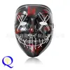 Máscara Luminosa El Frio Doméstica Amazon Máscara Led Halloween Carnaval Dança Formato V Horror Sangrento Fantasma