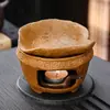 Quemador de Incienso Cerámico Rústico para Uso Doméstico, Difusor de Aroma para Ceremonia del Té, Quemador de Incienso Calentado por Vela, Quemador de Polvo de Incienso Estilo Chino Vintage